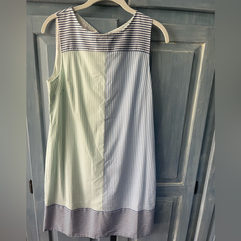 Vineyard Vines Pastels Colorblock Seersucker Kentucky Derby Sheath Dress 4 - NWT